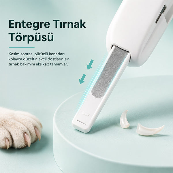 Törpülü Hazneli Ayarlanabilir Kedi Köpek Tırnak Makası