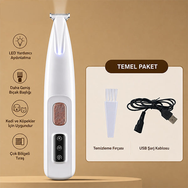 Kedi ve Köpekler İçin Profesyonel Tıraş Makinesi