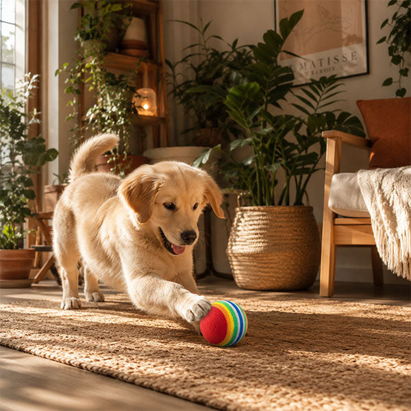 2 Adet Gökkuşağı Renkli Kedi Köpek Oyun Topu
