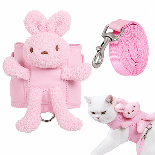 Evcil Hayvan Peluş Ayıcıklı Göğüs Gezdirme Tasması Set