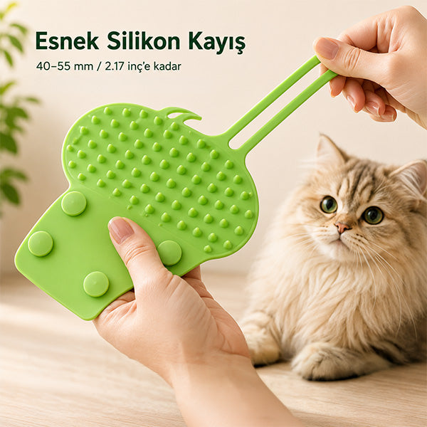 Silikon Kedi Kaşıma Fırçası