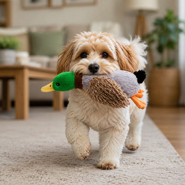 Sesli Ördek Şekilli Peluş Köpek Oyuncağı